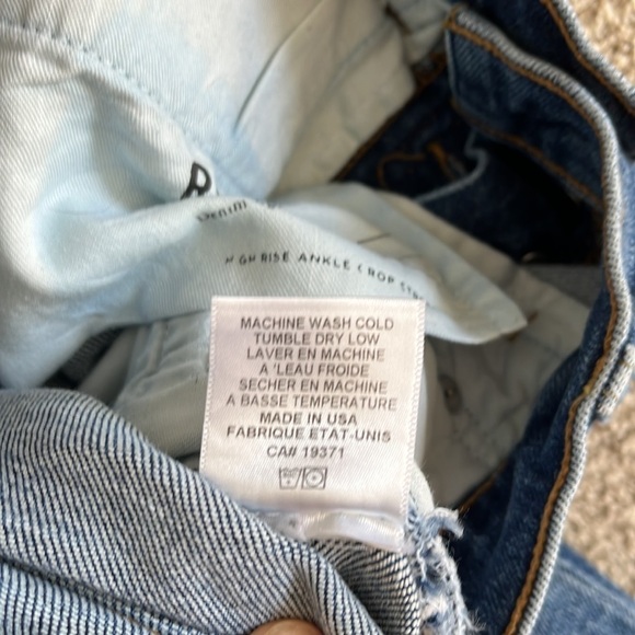 Re/Done Comfort Stretch High Rise Ankle Crop Jeans in Mid 70s Size 24 - Picture 9 of 13